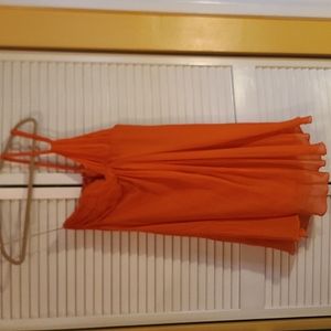 Light Orange/Coral 100% silk Guess by Marciano Dress